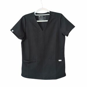 FIGS Charcoal V-Neck Scrub Top Size XSmall